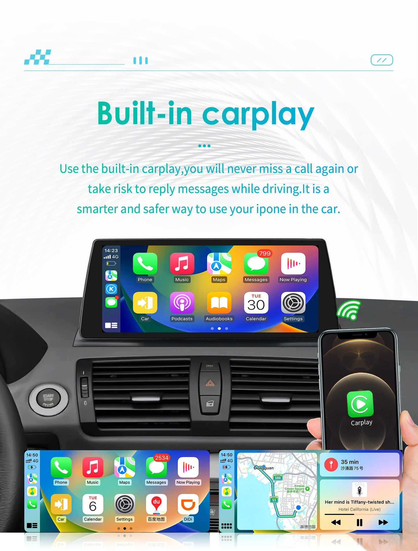 10.25"Android 12 For BMW 1 Series E81 E82 E87 E88 CCC CIC Autoradio multimedia player 2din DSP Carplay 7862 Head Unit 4G Screen