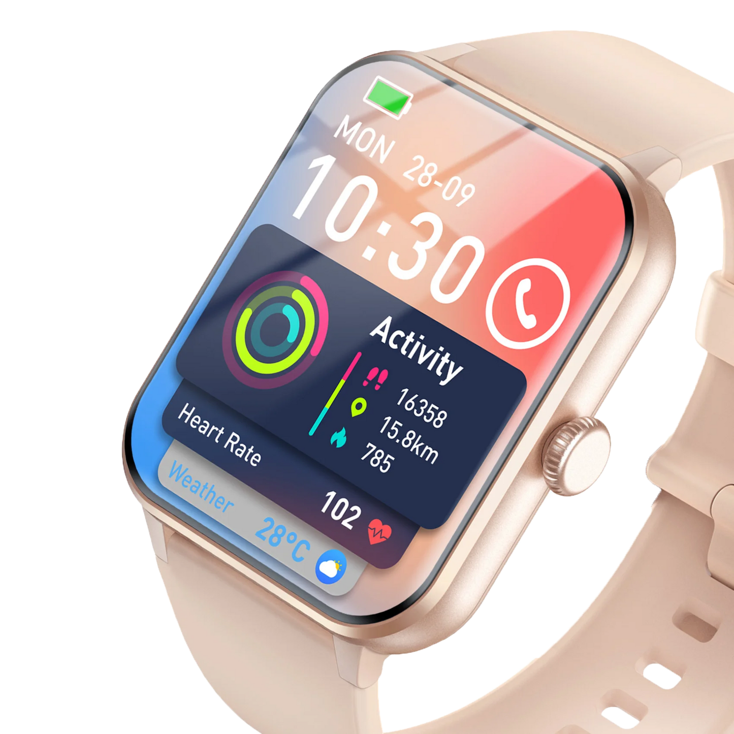 Baolubao Smart Watch 1.85" HD Display Bluetooth Calling AI Voice Smartwatch Fitness Sleep Stress Monitor with 100+ Sports Modes
