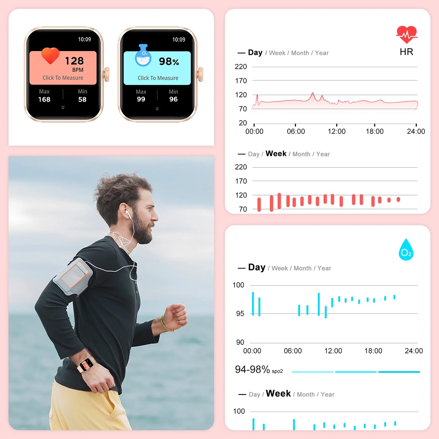 Baolubao Smart Watch 1.85" HD Display Bluetooth Calling AI Voice Smartwatch Fitness Sleep Stress Monitor with 100+ Sports Modes