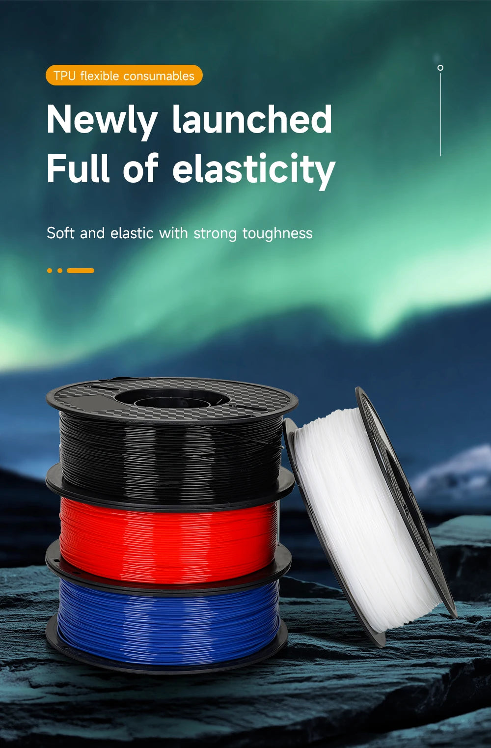 6.6LBS PLA PETG TPU 3D Printer Filament 1.75mm Dimensional Accuracy+/-0.03mm 3D Printer Materials Fit Most FDM 3D Printers