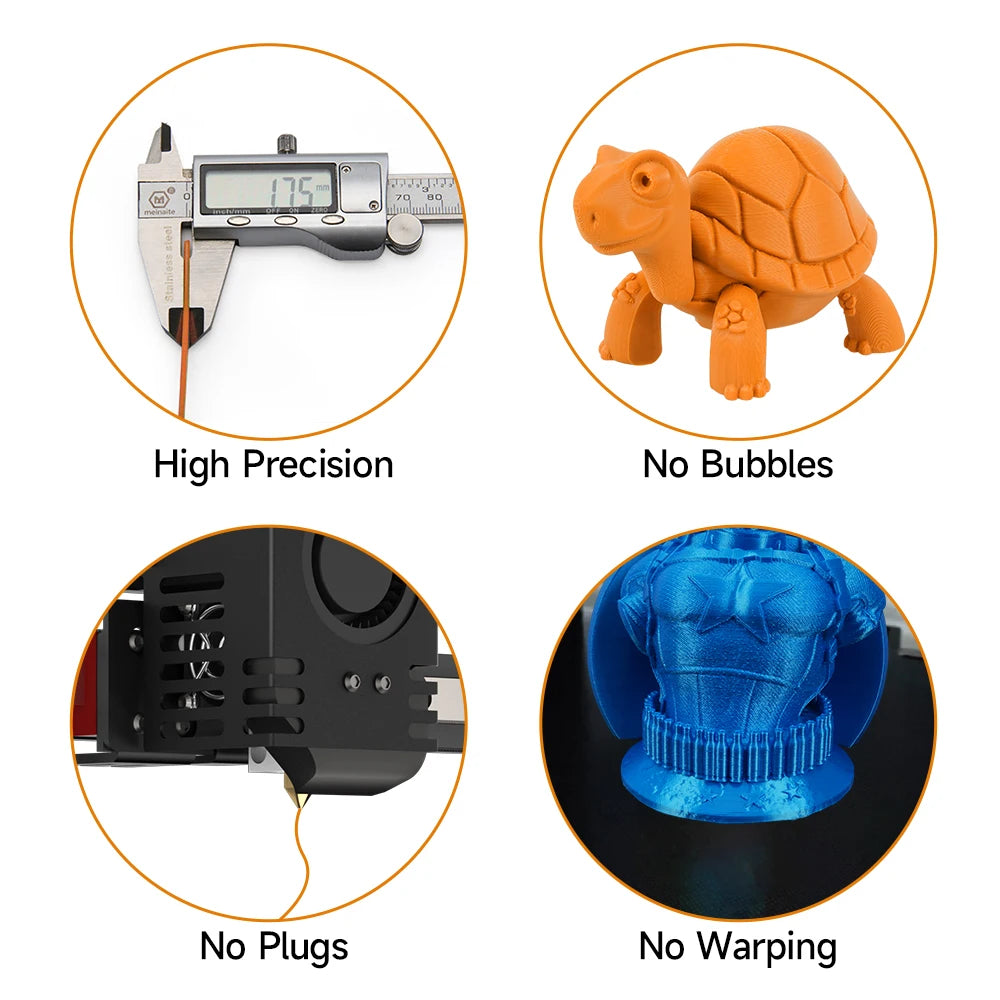 6.6LBS PLA PETG TPU 3D Printer Filament 1.75mm Dimensional Accuracy+/-0.03mm 3D Printer Materials Fit Most FDM 3D Printers