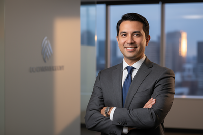 David kim operations manager in suit