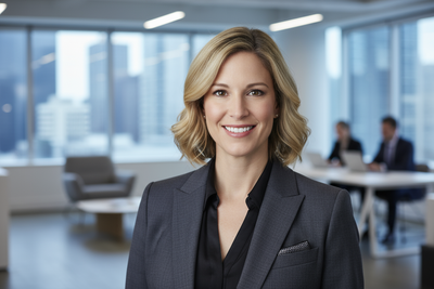 emily in suit marketing director