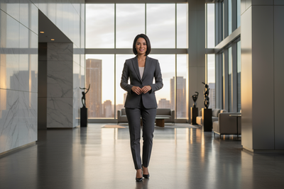 lady in suit
