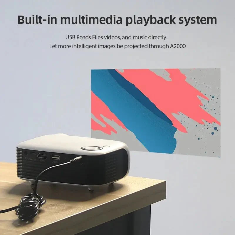 MINI Projector Home Cinema Theater Portable 3D LED - Musttbuy
