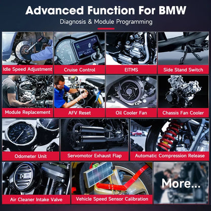 ANCEL MT510 Fit for BMW Motorcycle Diagnostic Tool Full System Motorbike OBD2 Scanner Code Reader ABS Bleed Oil TPS ECU Reset