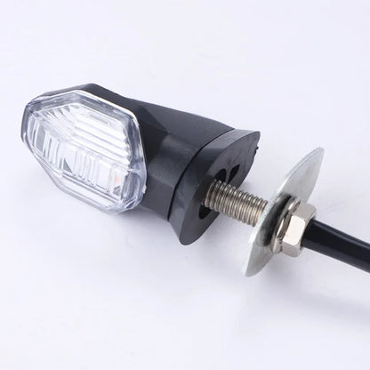 8mm Universal Mini Motorcycle LED Turn Signal Indicator flasher Amber Light Blinker clignotant moto for Honda Suzuki Yamaha 12V