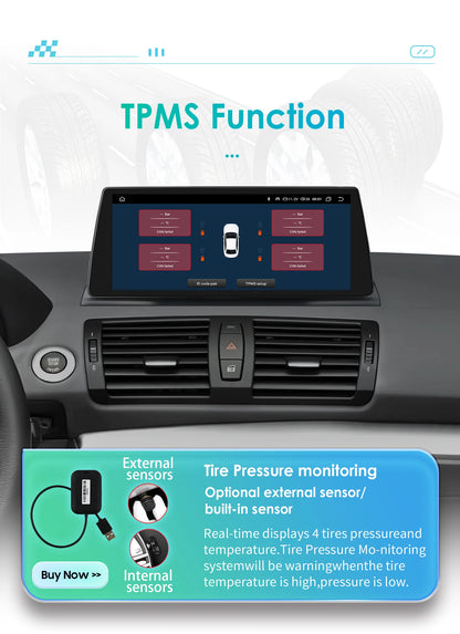 10.25"Android 12 For BMW 1 Series E81 E82 E87 E88 CCC CIC Autoradio multimedia player 2din DSP Carplay 7862 Head Unit 4G Screen