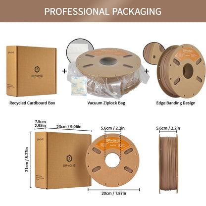 ERYONE Promotion Wood PLA Filament Light/Deep Color (1KG/2.2lbs) 1.75mm For FDM 3D Printer High Quality Free Fast Shipping