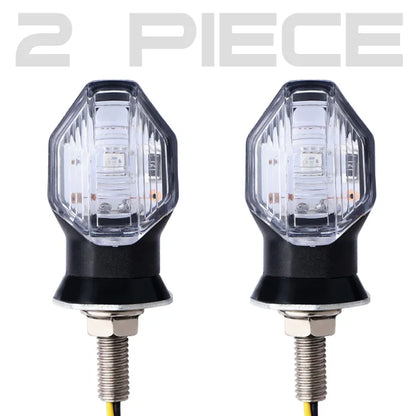 8mm Universal Mini Motorcycle LED Turn Signal Indicator flasher Amber Light Blinker clignotant moto for Honda Suzuki Yamaha 12V