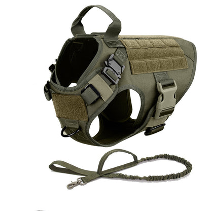 Metal Buckle Tactical Dog Harness & Lead-16