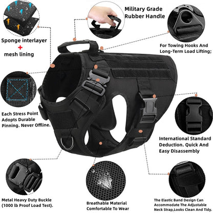 Military Tactical Dog Harness-2
