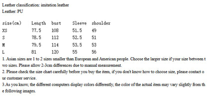 Women's High Waist Lace-Up PU Jacket